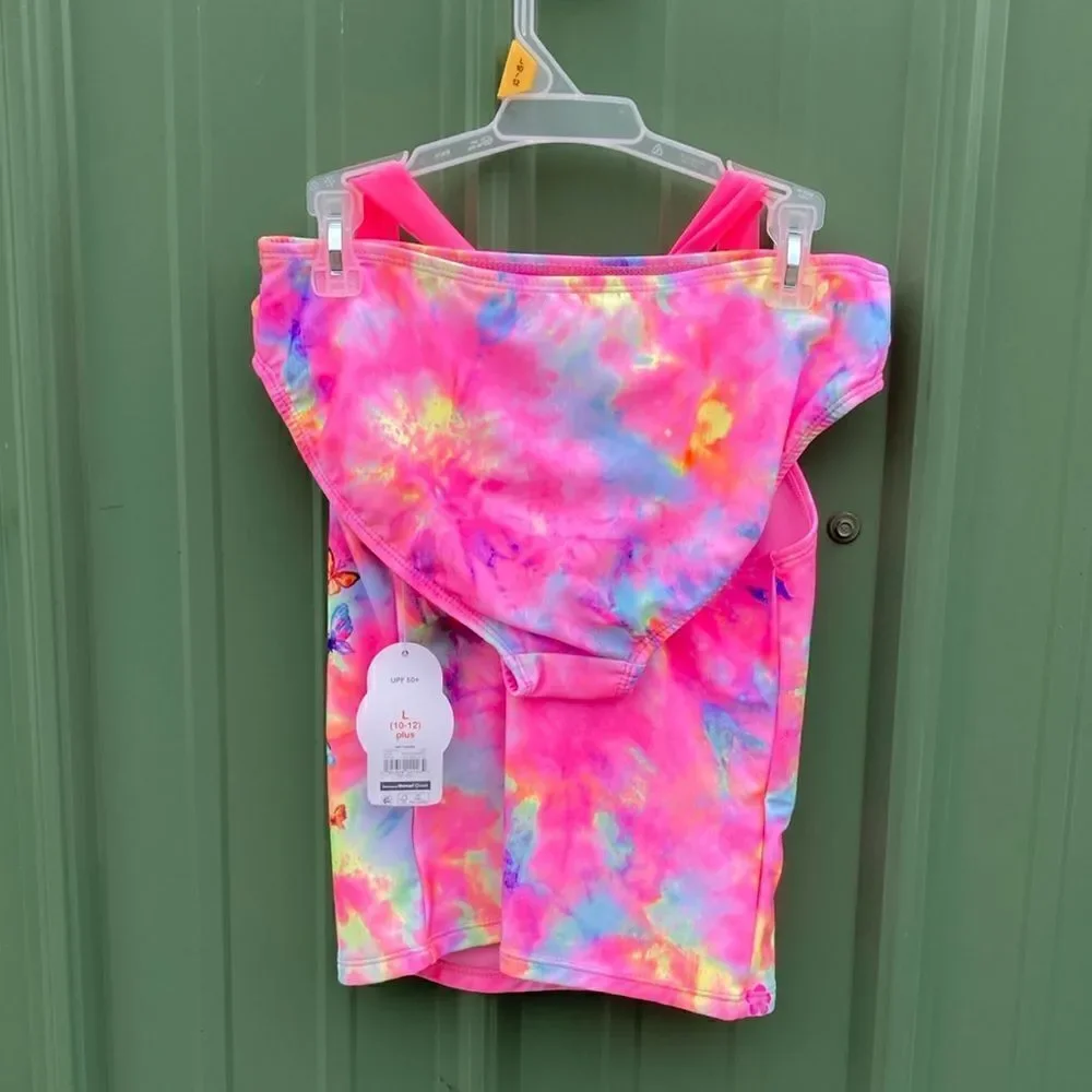 Girls Flounce Bikini & Tankini Bathing Suit Swimsuit 2-Pack Size L 10/12 Plus